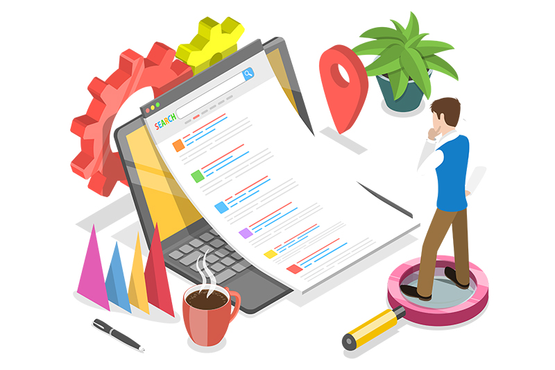 ホームページ制作会社のサイトが上位表示されている