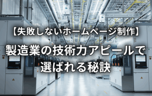 【失敗しないホームページ制作】製造業の技術力アピールで選ばれる秘訣