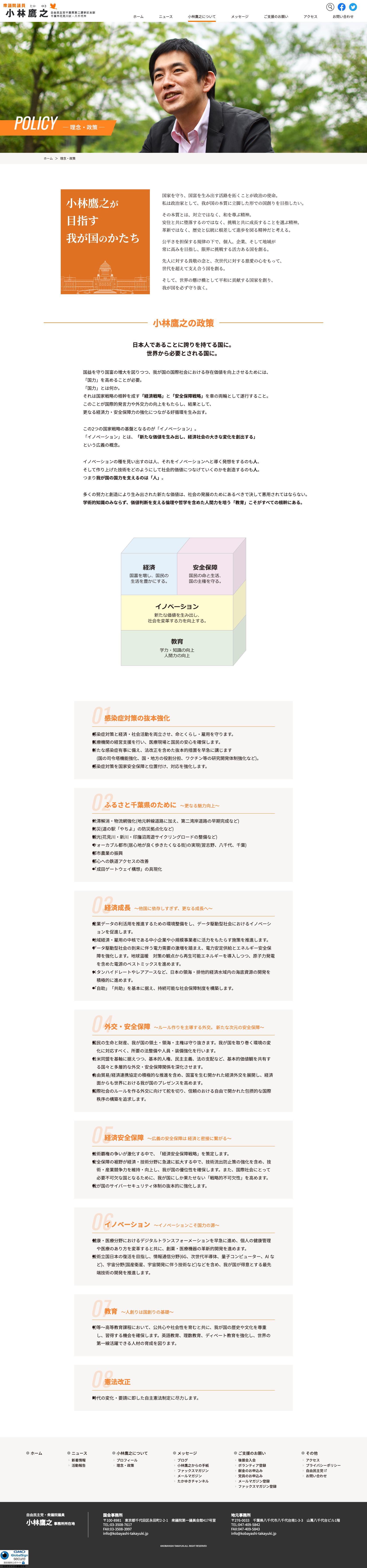 自由民主党千葉県第二選挙区支部長  小林鷹之オフィシャルサイト 様 デザインイメージ2